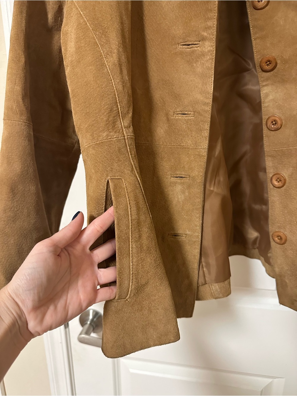 Vintage Spiegel Women's 100% Leather Button-Front Jacket in Camel 🐪 - Picture 7 of 14